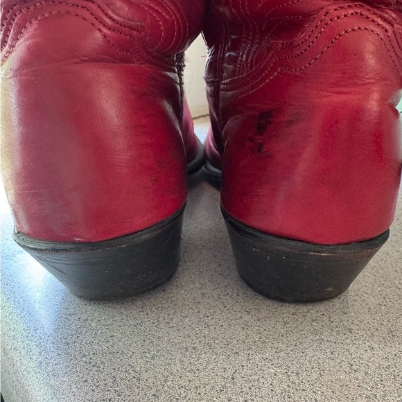 Abilene Boot Co. Red leather cowboy boots 9 western vintage 90s cowgirl 80s - Picture 15 of 16